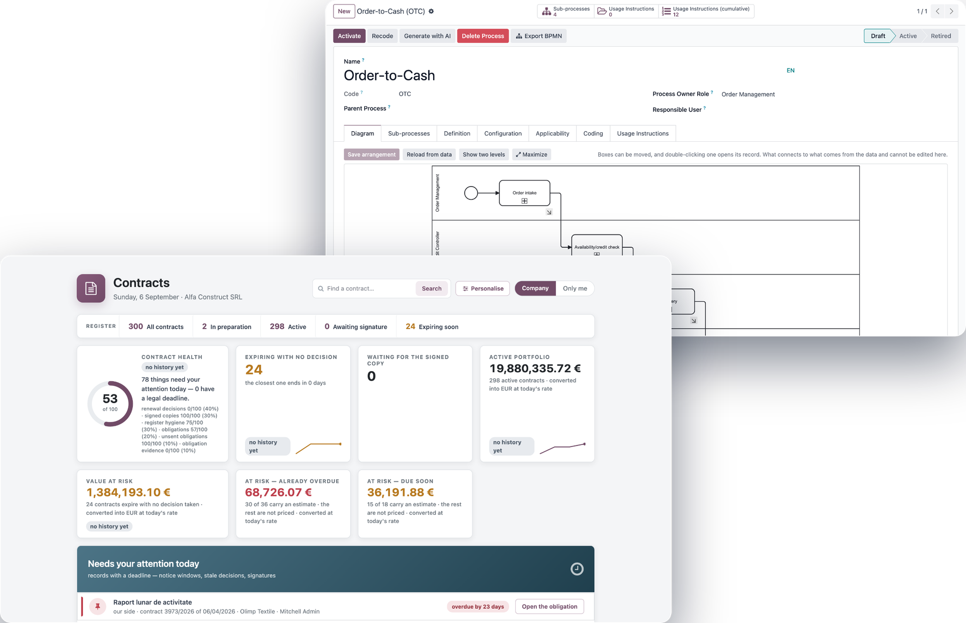 Bluemark applications in Odoo